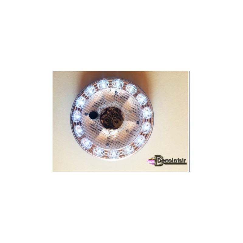 SOCLE à LEDS fixe multifonctions diametre 13,5 cm piles