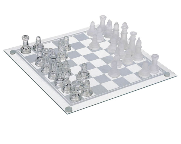 Jeu d’échecs en verre